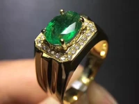 colombian emeralds rings for man women open adjustable stainless 925 silver ring 2022 trend wedding band couple jewelry gift