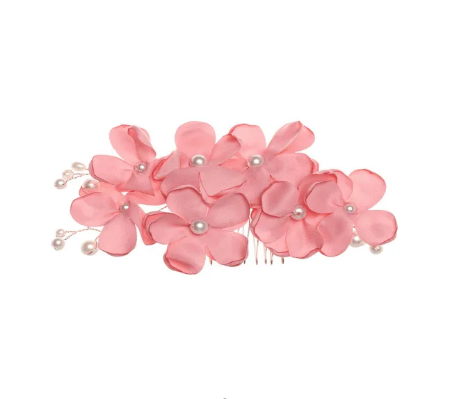 Комбинированный бриджесмейд с красным цветком в корейском стиле, украшенный кристаллами, свадебная заколка, украшение для волос на свадьбу для женщин, головной убор для вечеринки, подарок.