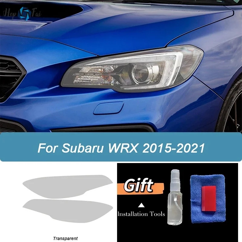 

2 шт. Защитная пленка для автомобильных фар дымчатый черный Оттенок Виниловая прозрачная ТПУ-наклейка для Subaru WRX 2015-2021 VA STI