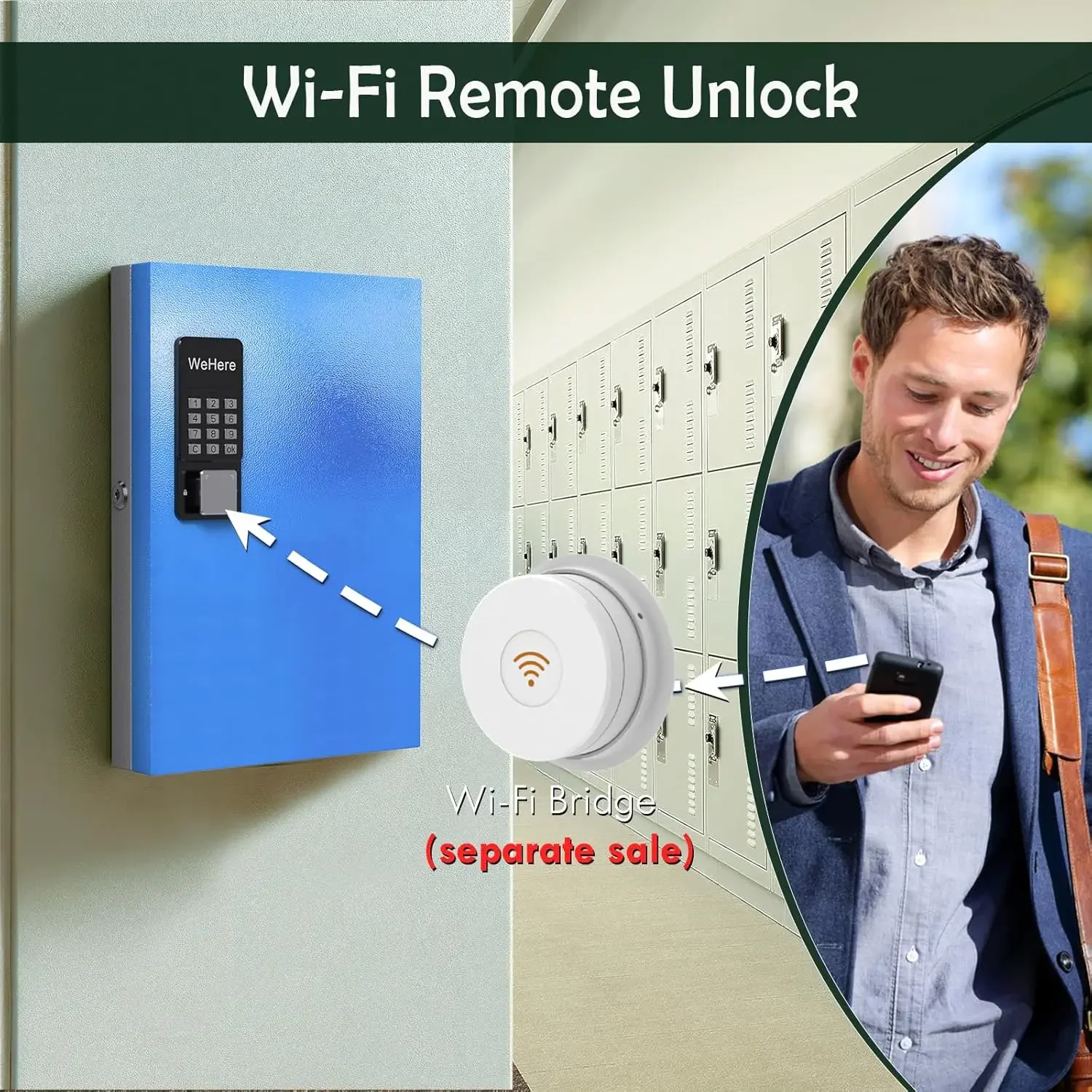 Настенный Сейф для ключей (32 ключа) умный шкаф приложение Bluetooth/единовременный