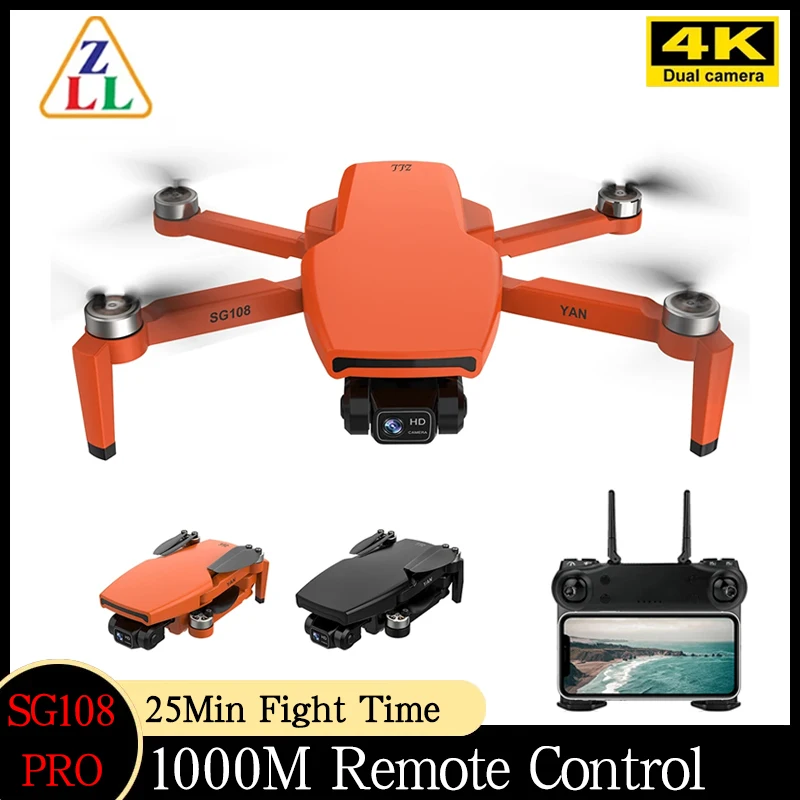 Квадрокоптер Zll Sg108 Pro, Gps, 4k, 1 км, 25 мин.