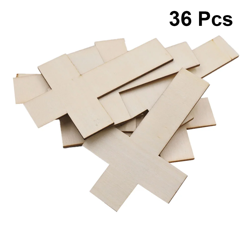 

36pcs Wooden Slices Chic Creative Durable DIY Accessories Handicrafts Decor Wooden Pieces