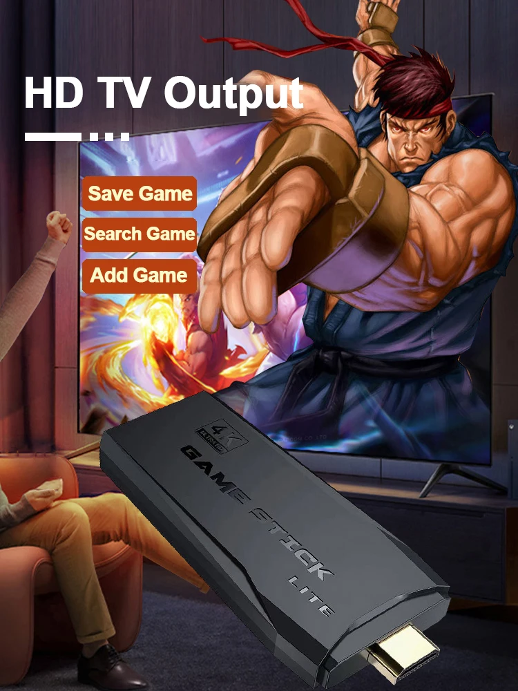 Игровая приставка для видеоигр ТВ HD 4K 128 ГБ 20000 ретро-игр PS1/GBA/Dendy/MAME/SEGA поддержка 4