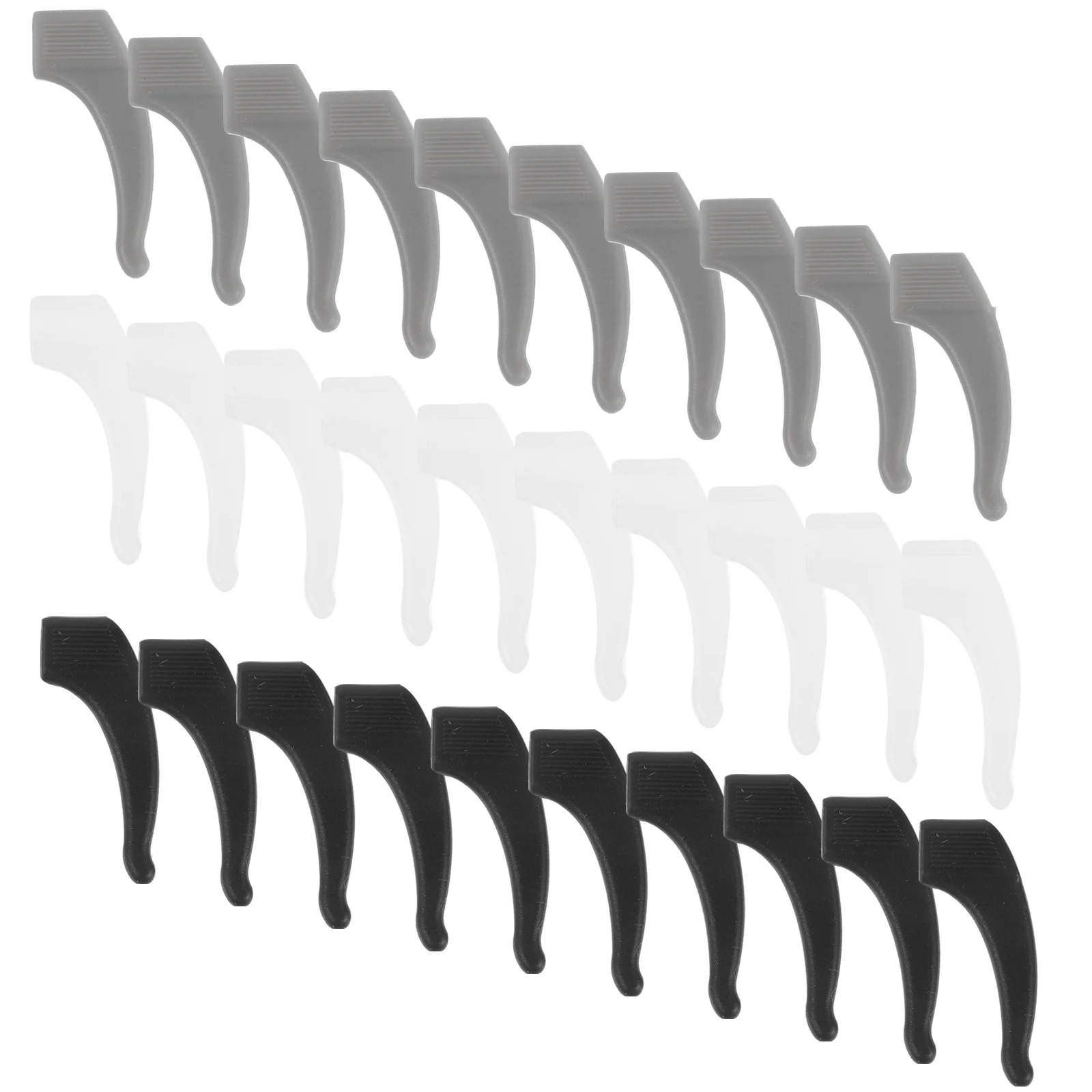 

15 Pairs Portable Glasses Hooks Anti-skid Retainers Comfortable Cushion Rack Holder
