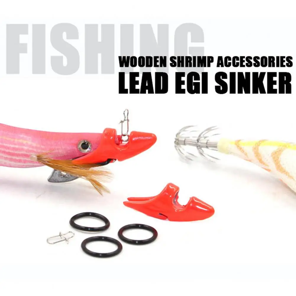 

2Pcs 10/15/20/25g Shrimp Lure Sinker Squid Jig Tip Run Weight Chin Sinker for Wood Shrimp Prawn Lure Bait Fishing Tackle