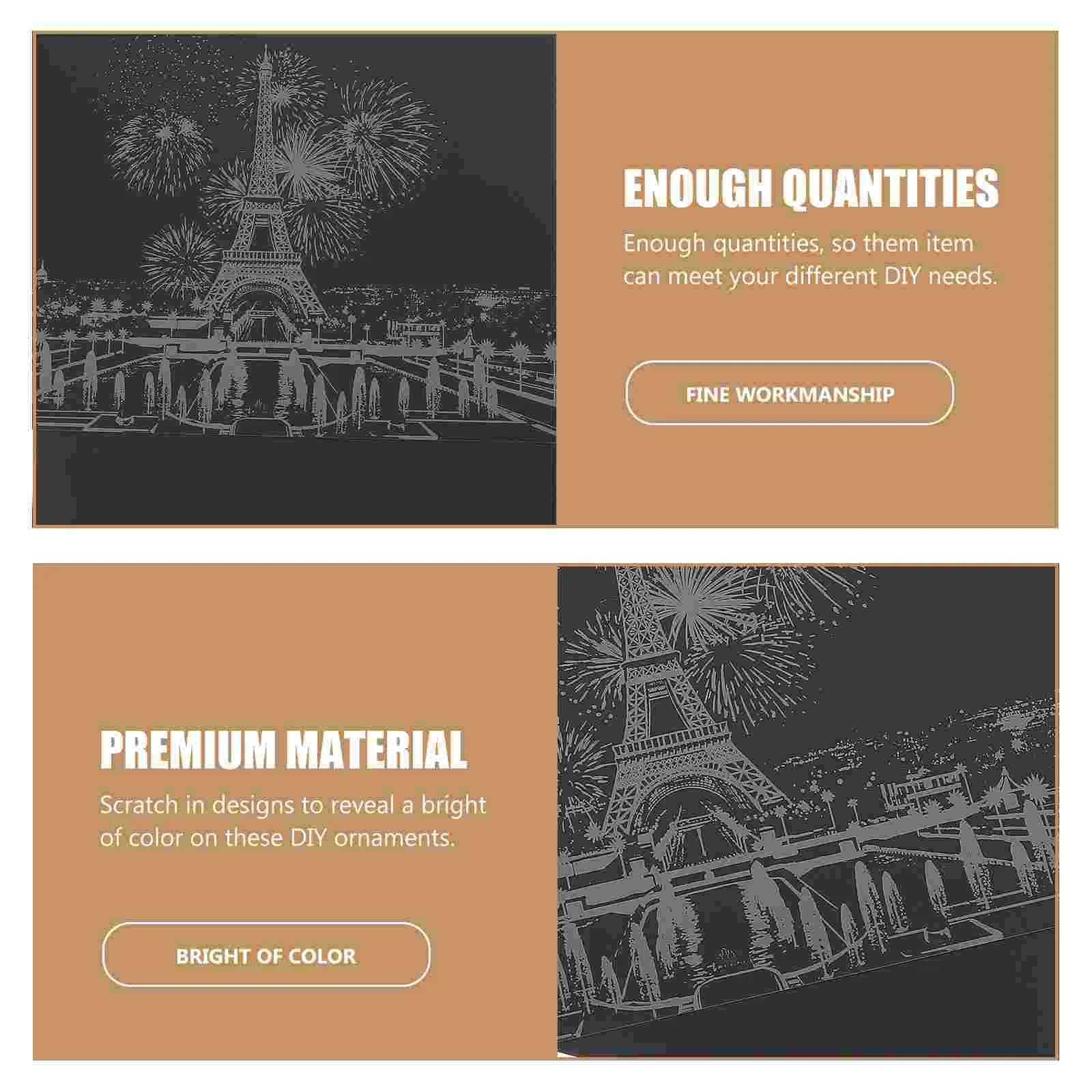 2 шт. подарки с царапинами ночной вид бумажное изображение города игрушка для