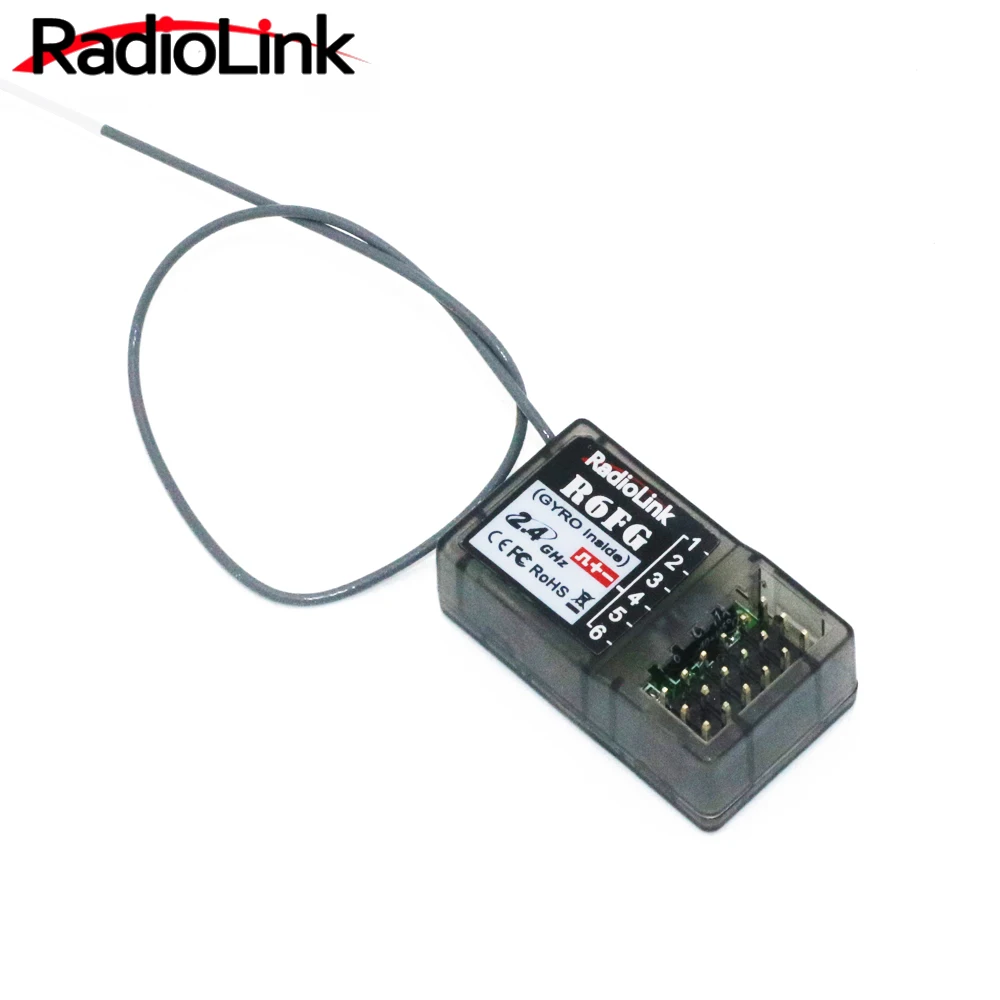 

RadioLink R6FG 2.4G 6CH FHSS Receiver Radio Transmitter Gyro Integrant For RC4GS RC3S RC4G T8FB Remo Controller