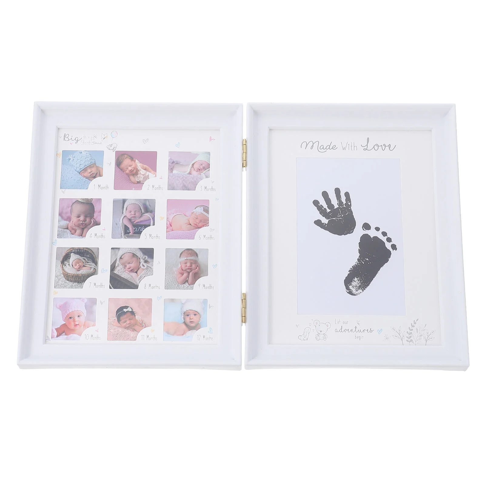 

Ink Pad Photo Frame Set Table Baby Picture Holder Newborn Gift Newborn Growth