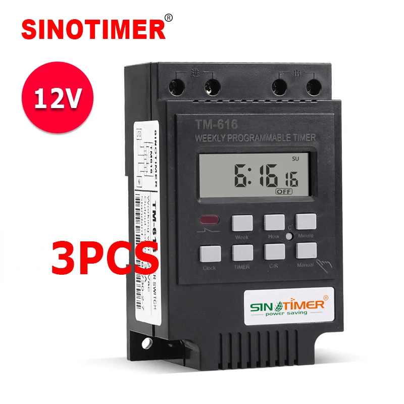 

30AMP DC 12V TIMER SWITCH 7 Days 17ON/OFF Programmable 24hrs Time Relay