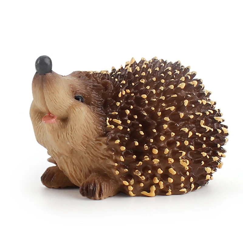 

Cute Mini Realistic Hedgehog Figurine Fairy Garden Statue Sculptures Lawn Miniature Landscape Animal Ornament Decoration