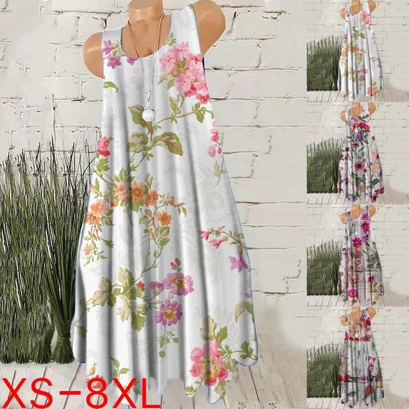

Women's Summer Fashion New Loose Elegant Women's Summer Dress Without Sleeve Dress