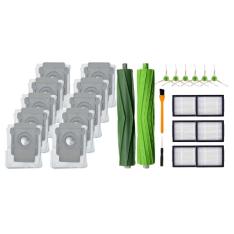 

26PCS Vacuum Bags For Irobot Roomba I7 E5 E6 I3 Roll Brush Side Brush Filter