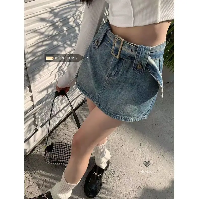 Camouflage Cargo Shorts Denim Skirt Women's High Waist Skirt Retro Short Skirt Streetwear Pantalones Cortos De Mujer Jean Shorts
