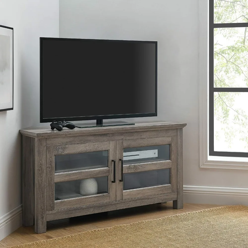 

ТВ-подставка для телевизора с плоским экраном до 50 дюймов, развлекательный центр для гостиной, 44 дюйма, серый