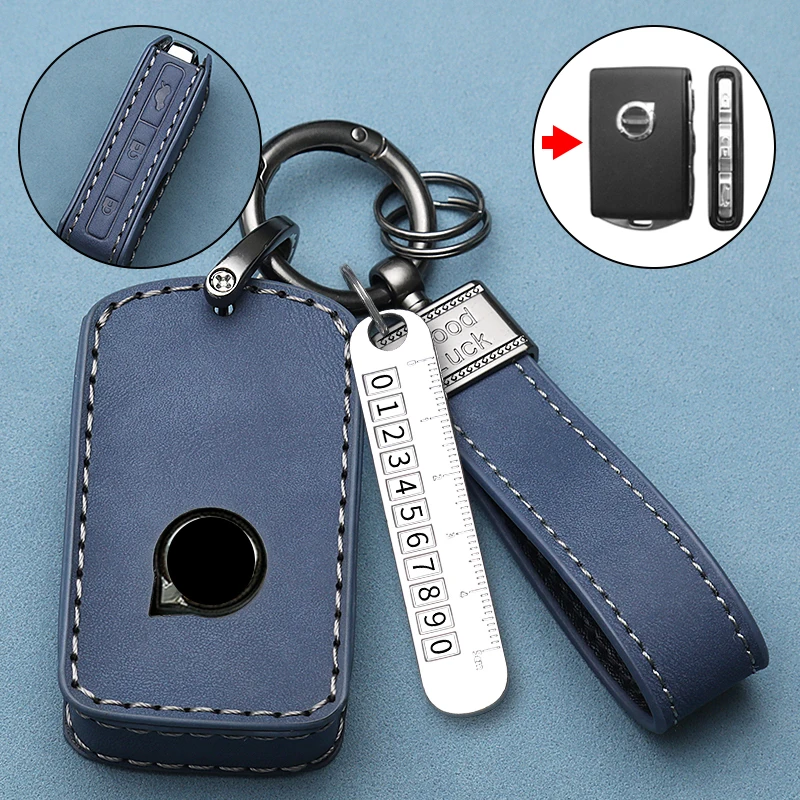 

Чехол для ключей Volvo, оболочка для ключей из искусственной кожи, оболочка для ключей Volvo S90, S60, оболочка для ключей модели XC60, XC40, V90