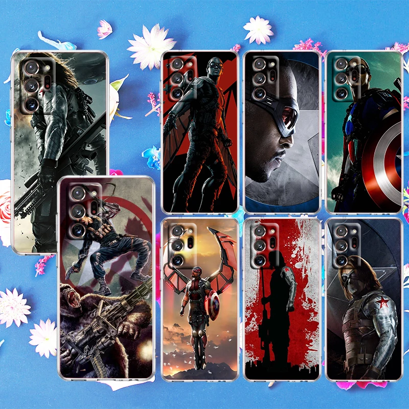 

The Falcon Winter Soldier For Samsung S21 Plus S20 FE A52 A12 5G A8 A7 A6 A5 j4 j5 j6 j7 j8 2018 2017 Transparent Phone Case