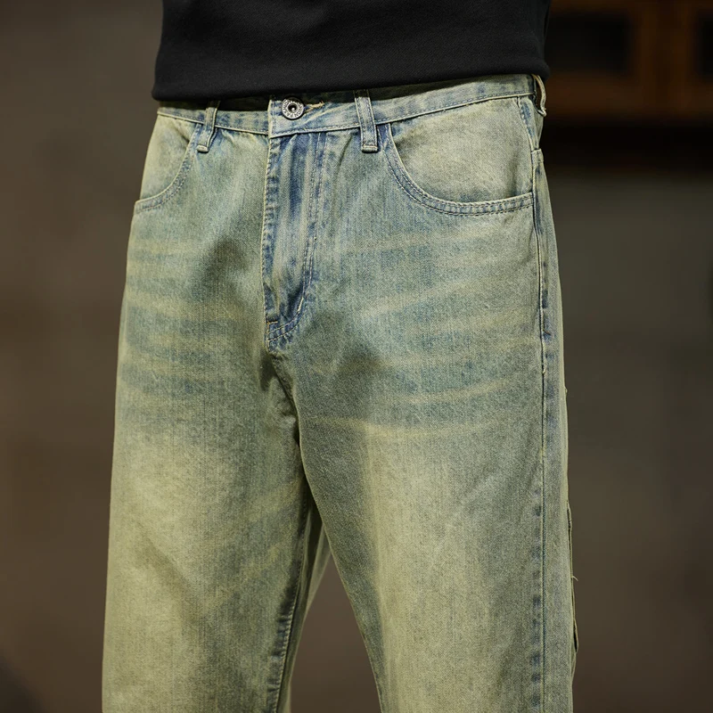 

Large Fit Men Pockets Pants Harem Patchwork Vintage Spring Baggy Clothes Fashion Loose For Trousers Pants 42 Jeans Oversized Men