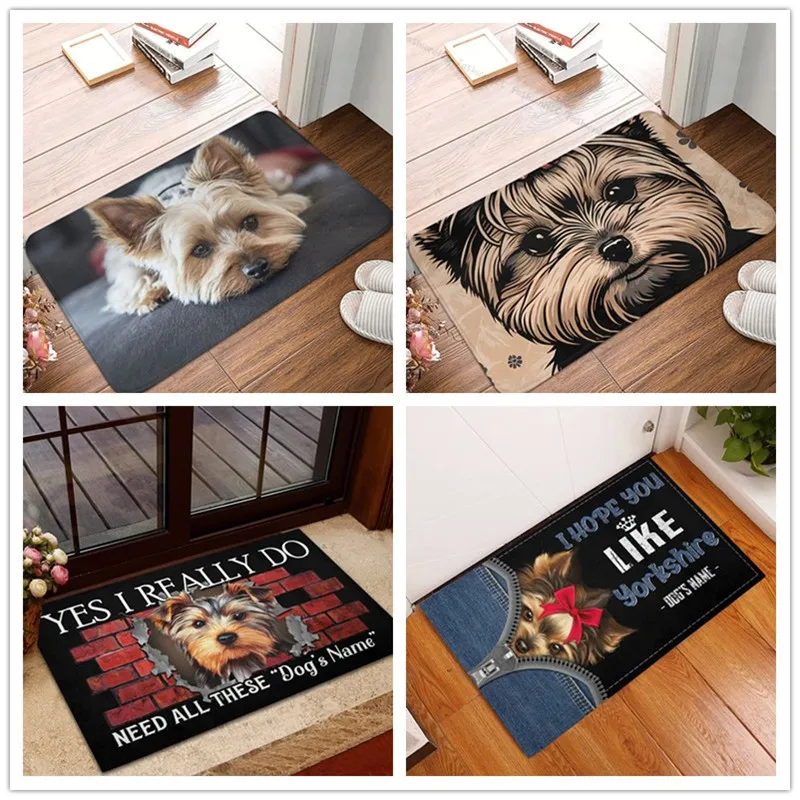 Симпатический мини-ковер для прихожей йоркширского терьера мягкий