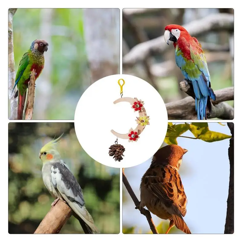 Качели для попугаев деревянные стоячие игрушки интерактивные аксессуары клеток