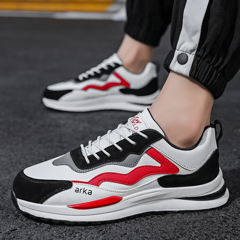 

Кроссовки A2028 мужские на шнуровке, Повседневные Дышащие кеды, плоская подошва, подходит для ходьбы и тенниса, весна