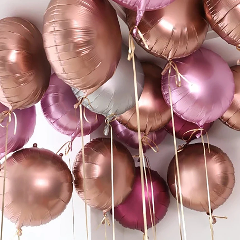 

50Pcs Round Metal Color Balloons 18Inch Colorful Air Globos Wedding Happy Birthday Party Decorations Baby Shower Supplies Toys