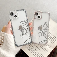 disney snow white alice princess phone case for iphone 11 12 13 pro max x xs xr 7 8 plus angel eyes transparent protector cover