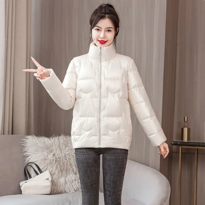 Spring and Autumn New Korean Version of Cotton Women's Stand-up Collar Loose Cotton Jacket Light Coat Female & Lady Casual Coats