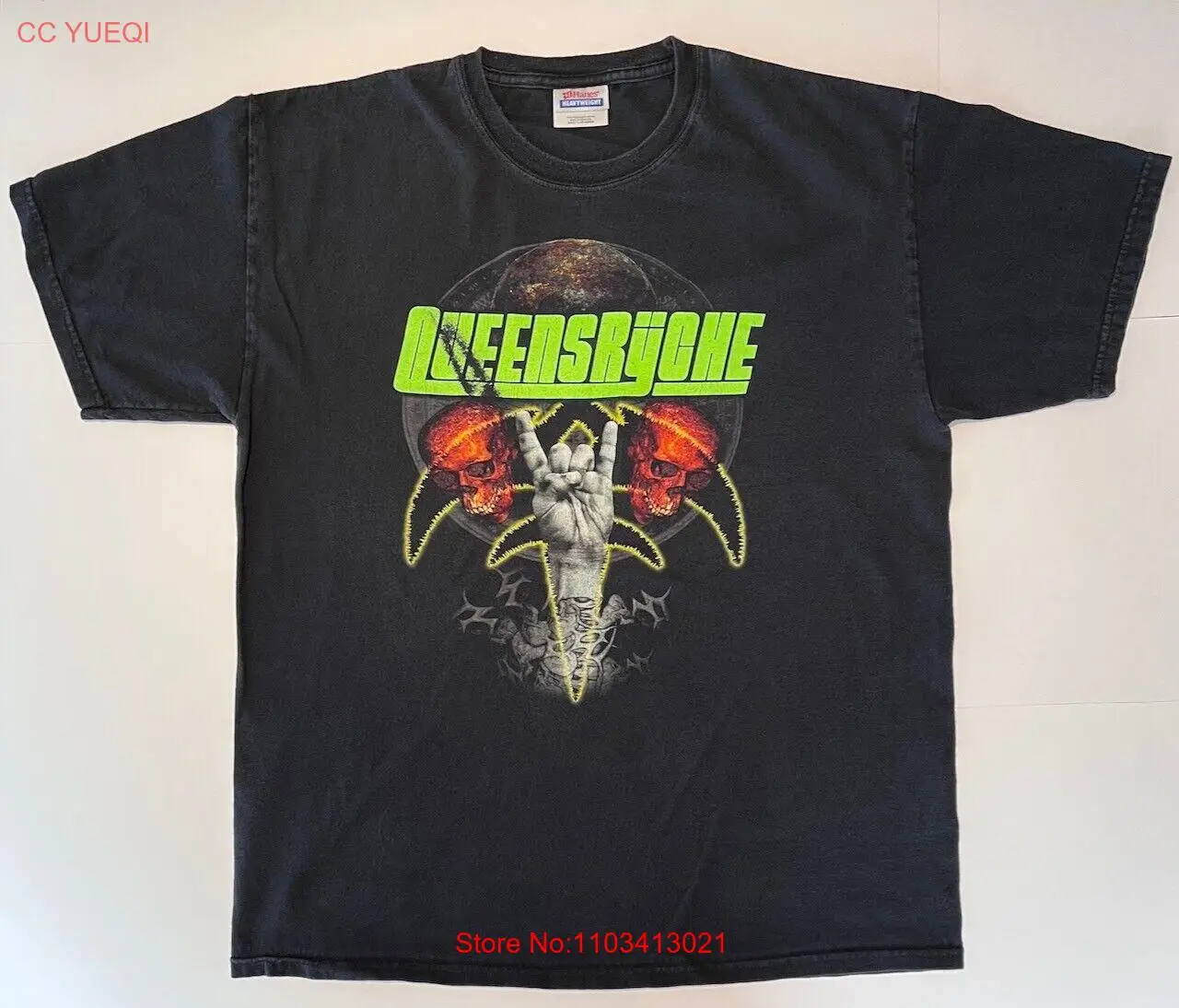 Большая черная футболка Queensrÿche Tour 2007
