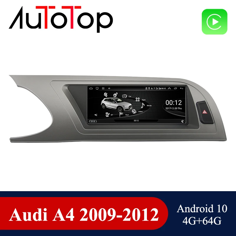 

AUTOTOP 8,8 "4 Гб + 64 ГБ Android 10 Audi A4 мультимедийный автомобильный GPS-навигатор для Audi A4 B8 2009-2012 Стерео головное устройство Carplay WiFi