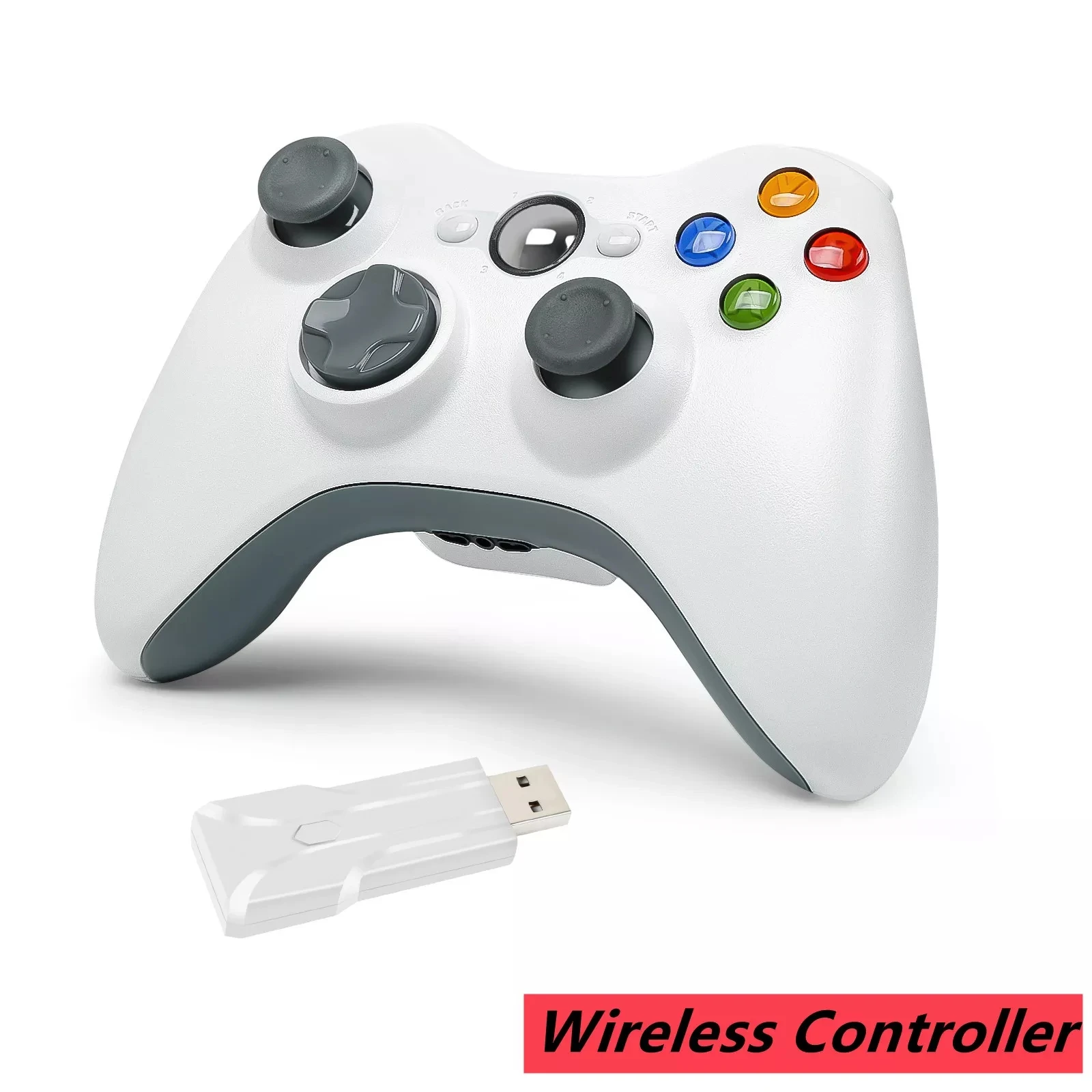 For Xbox 360 Gamepad 2.4G Wireless Controller With PC Receiver For Windows 7/8/10 Dual-vibration Joystick Wireless Controller