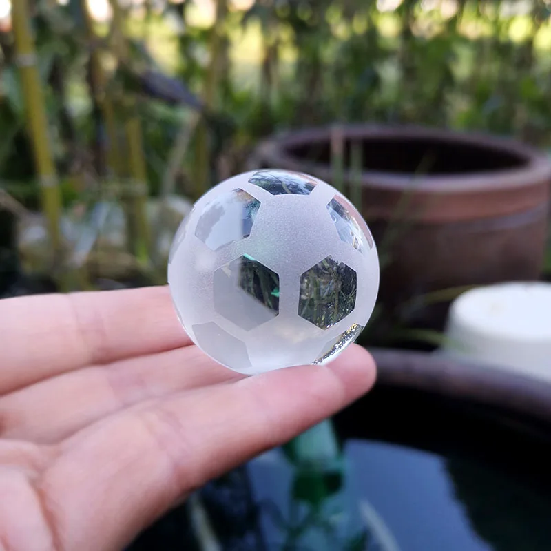 Хрустальный спортивный шар статуэтка стеклянная сфера футбол бейсбол теннис