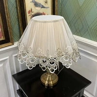 european household table lamp dust cover towel hotel bedroom round cloth cover pastoral embroidery process party table cloth