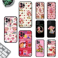 strawberry shortcake girl phone case silicone soft for iphone 14 13 12 11 pro mini xs max 8 7 6 plus x 2020 xr shell
