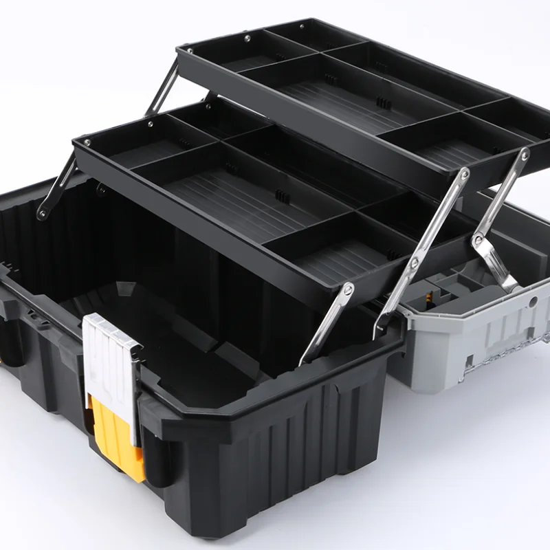 Three-layer Folding Toolbox Multi-layer Hardware Electrician Multi-functional Household Repair Car Special Storage Box Tool Box