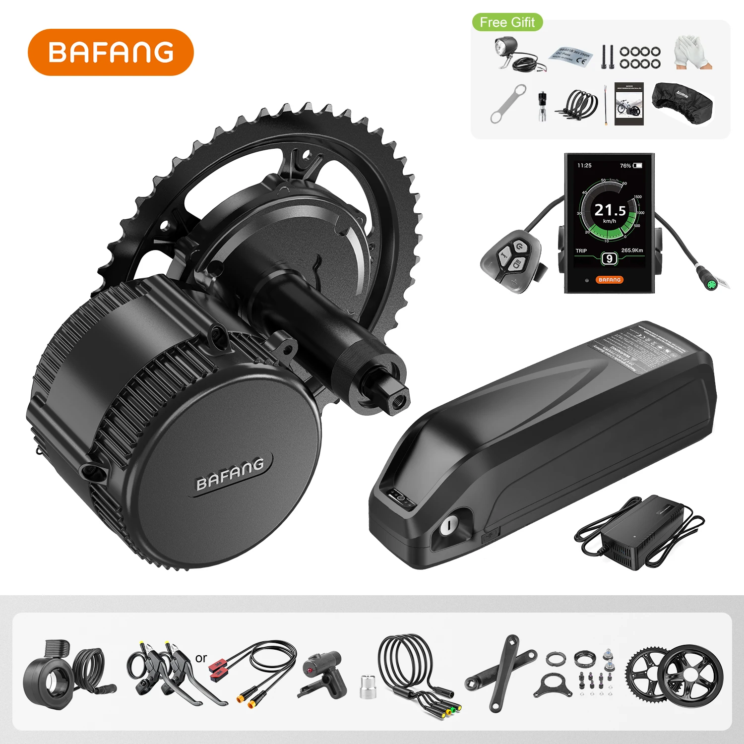 Mid Drive Engine 48v 52v 20ah 19.2ah Hailong Battery Kit