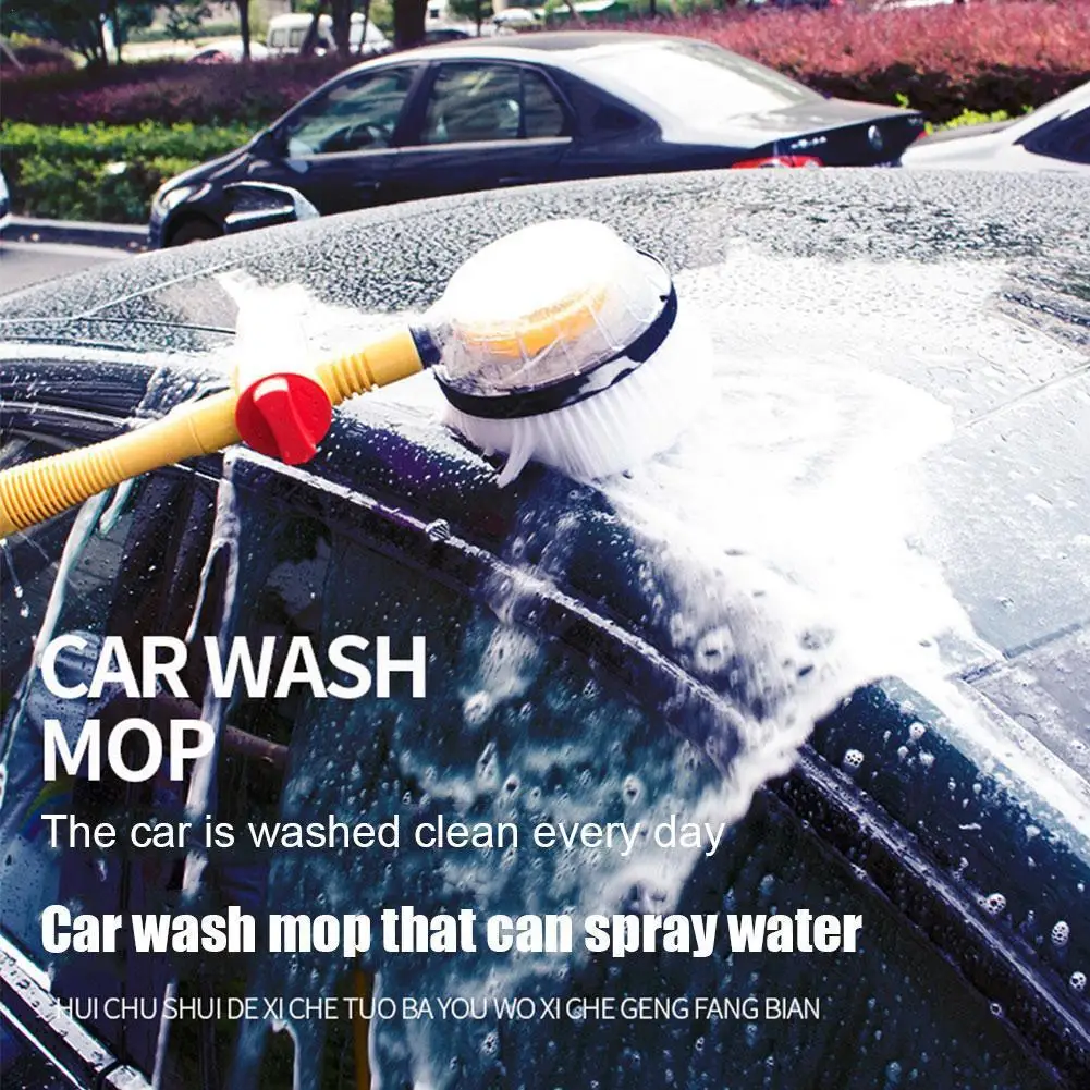 

Automatic Car Foam Brush Wash Professional Spray Foam Water Flow Auto Clean Portable Switch Brush Rotating Wash Tools Q2H7
