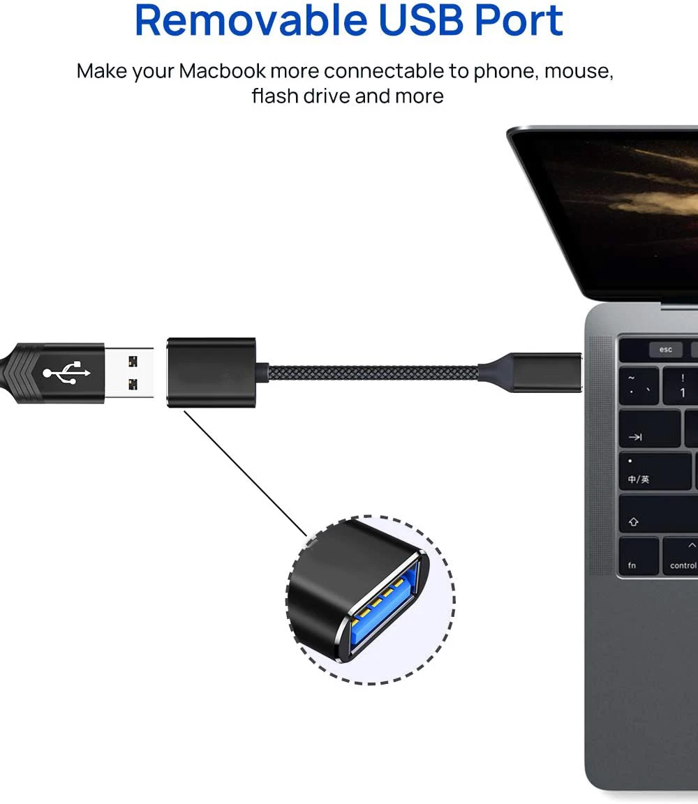 Переходник USB C-USB Type C папа-USB A Мама OTG-кабель адаптер Thunderbolt3-USB для Huawei Xiaomi MacBook Pro/Air |