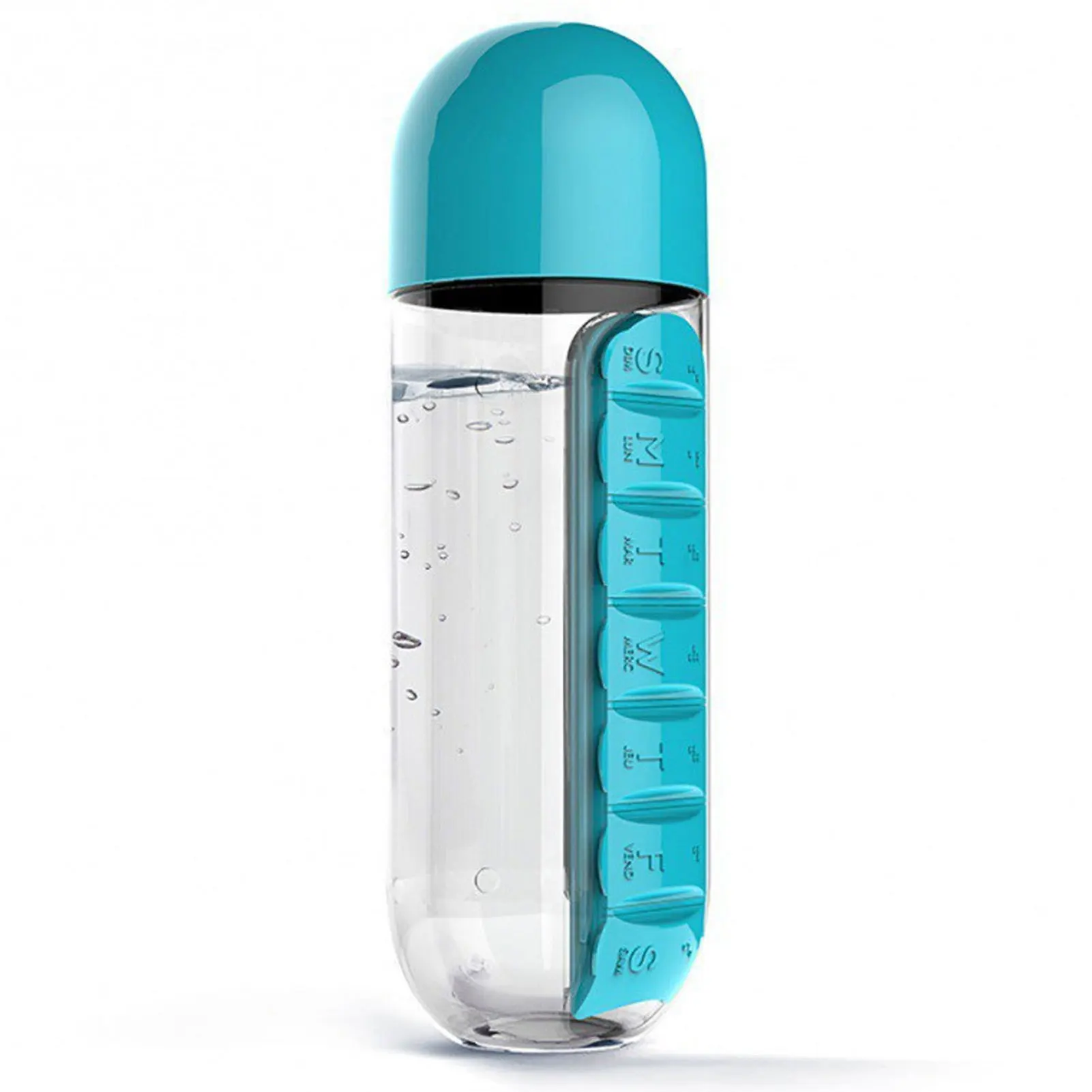 

Water Bottle With Pill Organizer Combine Daily Pill Box Organizer Water Bottle Travel 7-Day Pill Box Case Compartment To Hold
