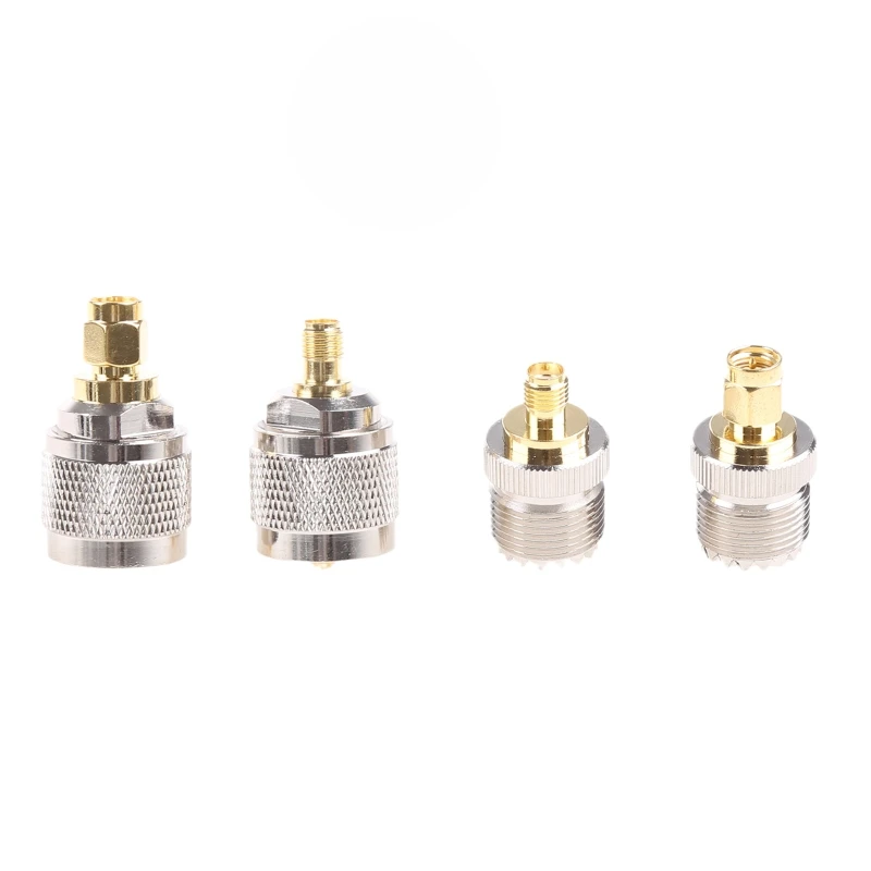 

2022 New 4 Pcs SMA-UHF RF Connectors Kit Used in Antennas, Wireless LAN Devices Wi-Fi Radios External Antenna Coaxial Cable