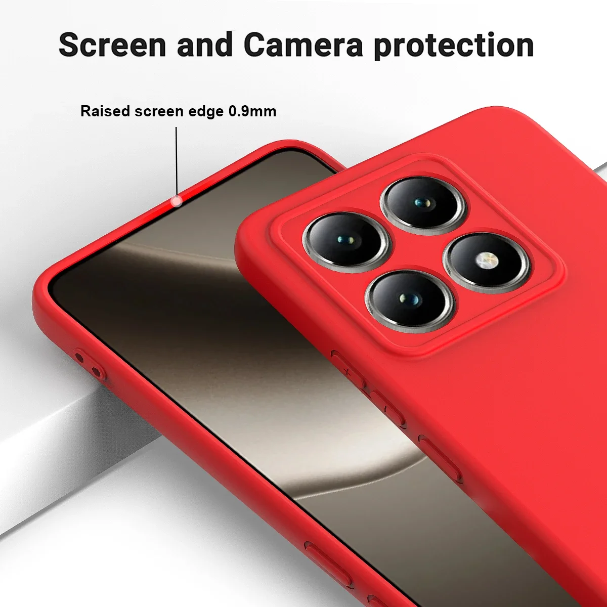 Чехол с силиконовым ремешком Funda для Xiaomi 14T/14T Pro мягкий защитный чехол из жидкого