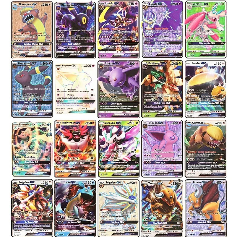

PTCG TCG 30PCS Pokemon Game Card Combat Flash Shining Cards Sun Moon GX