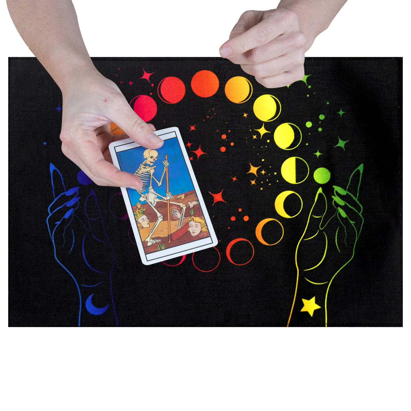 

Star Moon Altar Cloth Linen Tarot Table Cloth Witchcraft Altar Astrology Tapestry Wiccan Spiritual Witch Tarot Sacred Cloth