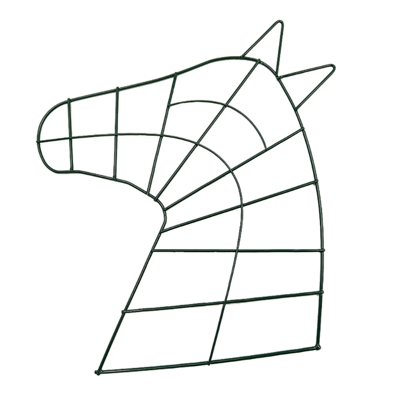 Металлическая форма головы лошади проволочный цветочный венок железное кольцо