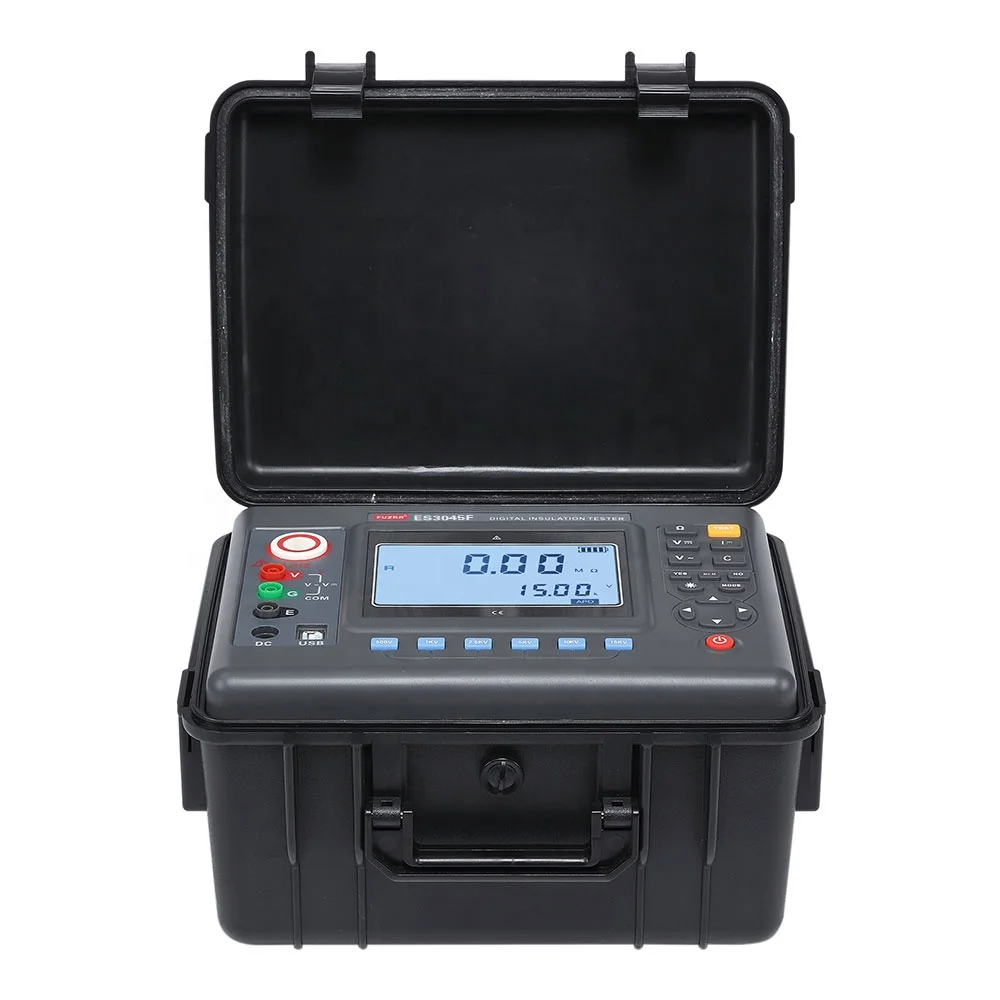 Фото ZXY FUZRR ES3045F Портативный тестер сопротивления изоляции 100 В; 250 В; 500 В; 1000 В; 2500 В; 5 кВ, 10 кВ, 15 кВ №4
