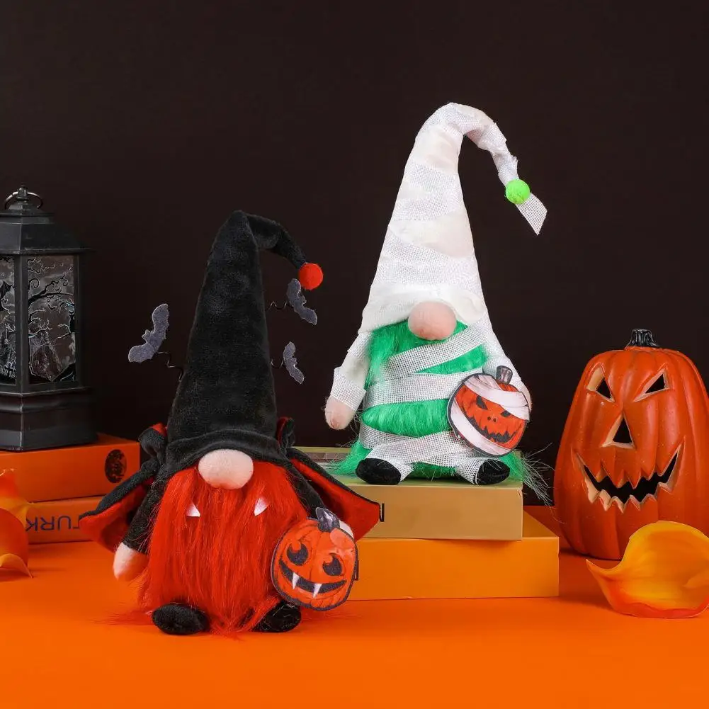 

Cartoon Halloween Gnome Festive Halloween Gnomes Exquisite Faceless Doll Ornaments for Home Decoration Unique Nordic Elf Dwarf