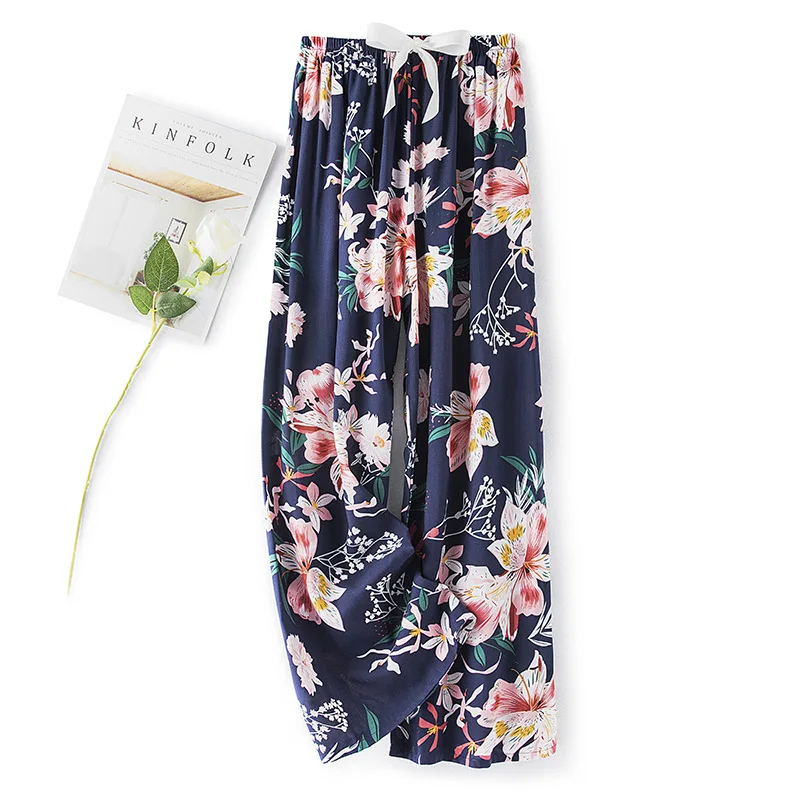 2022 вискозные пижамные штаны тонкие повседневные закрывающие для сна поплиновые