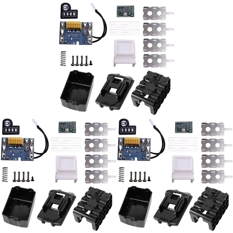 

3X BL1890 Li-Ion Battery Case PCB Charging Protection Circuit Board Shell Box BL1860 For MAKITA 18V