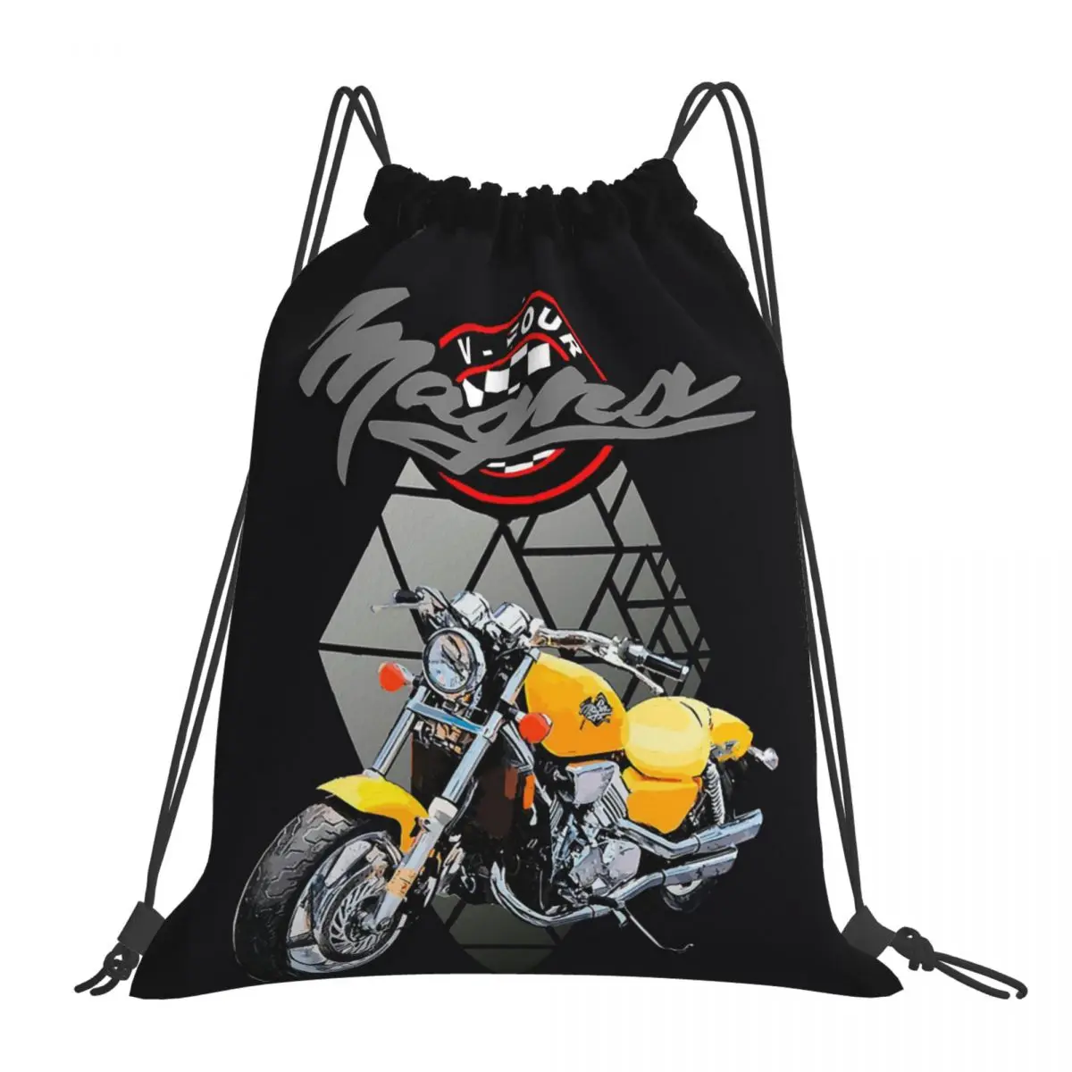 Magna 750 Custom V-four Backpacks Fashion Portable Drawstring Bags Drawstring Bundle Pocket Storage Bag Book Bags