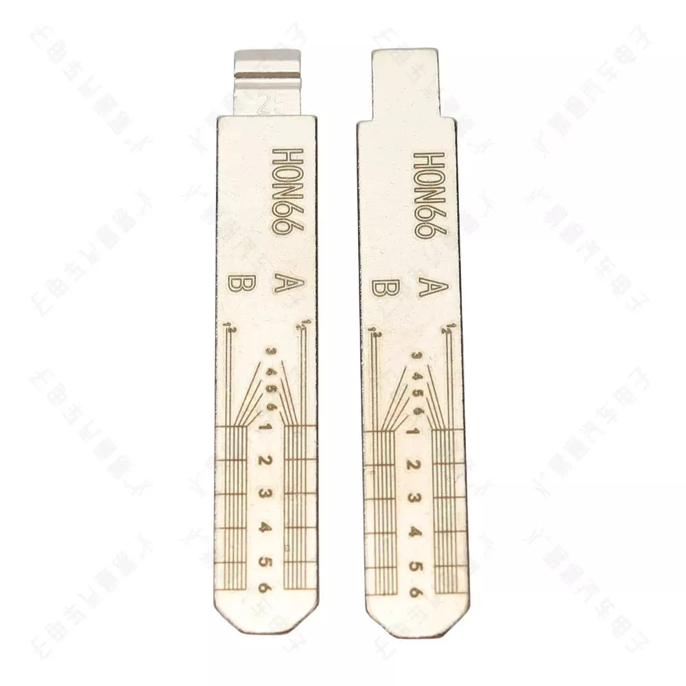 

JMCKJ 10 шт./лот 25 # Выгравированный линейный Ключ HON66 для Honda Acura Lishi 2 в 1 резные зубцы Чистый инструмент для слесарного ключа автомобиля