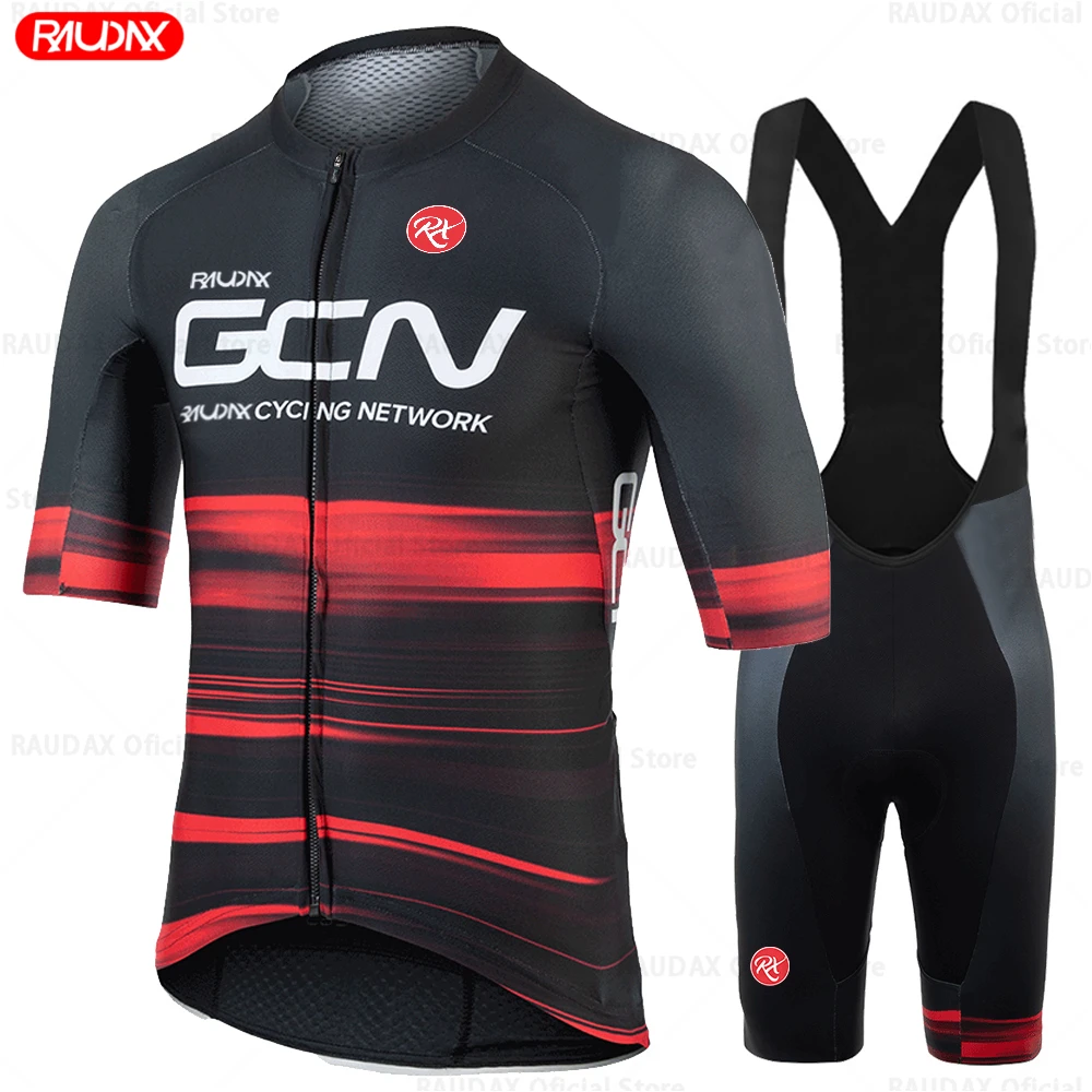 

2023 RAUDAX GCN Summer Cycling Sets High Quality Short Sleeve Jersey Men Bike Uniform Road Bicycle Clothing MTB Maillot Ciclismo